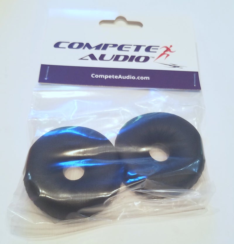 Compete Audio - Replacement Ear Pads - Telex Airman 850 - Black Leatherette Gel Ear Cushions - 60mm Diameter - 1 Pair - Image 3